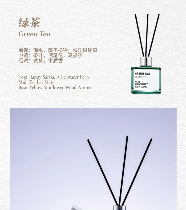 50ml Reed Diffuser Bottle with Essential Oil Lavender Rose Jasmine Diffuser Sets Hotel Home Fragrance Oil Air Freshener Oil