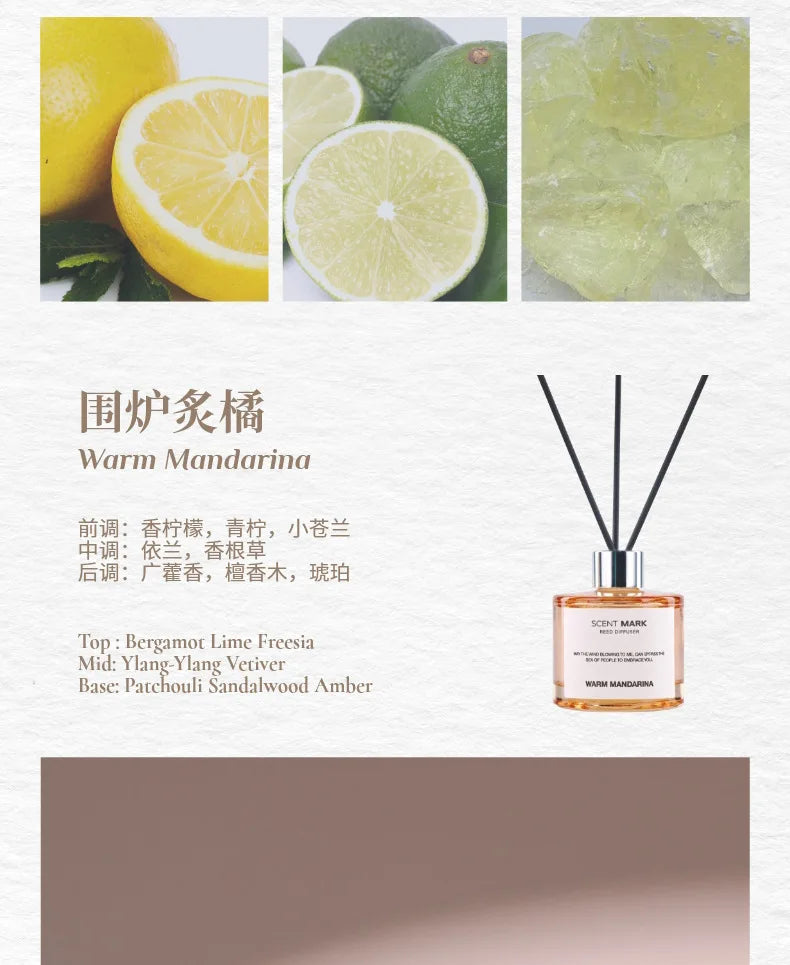 50ml Reed Diffuser Bottle with Essential Oil Lavender Rose Jasmine Diffuser Sets Hotel Home Fragrance Oil Air Freshener Oil