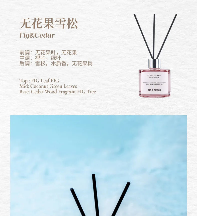 50ml Reed Diffuser Bottle with Essential Oil Lavender Rose Jasmine Diffuser Sets Hotel Home Fragrance Oil Air Freshener Oil