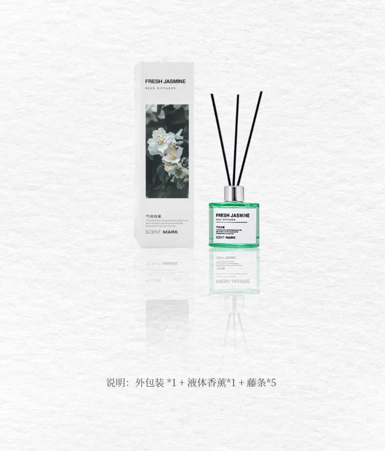 50ml Reed Diffuser Bottle with Essential Oil Lavender Rose Jasmine Diffuser Sets Hotel Home Fragrance Oil Air Freshener Oil