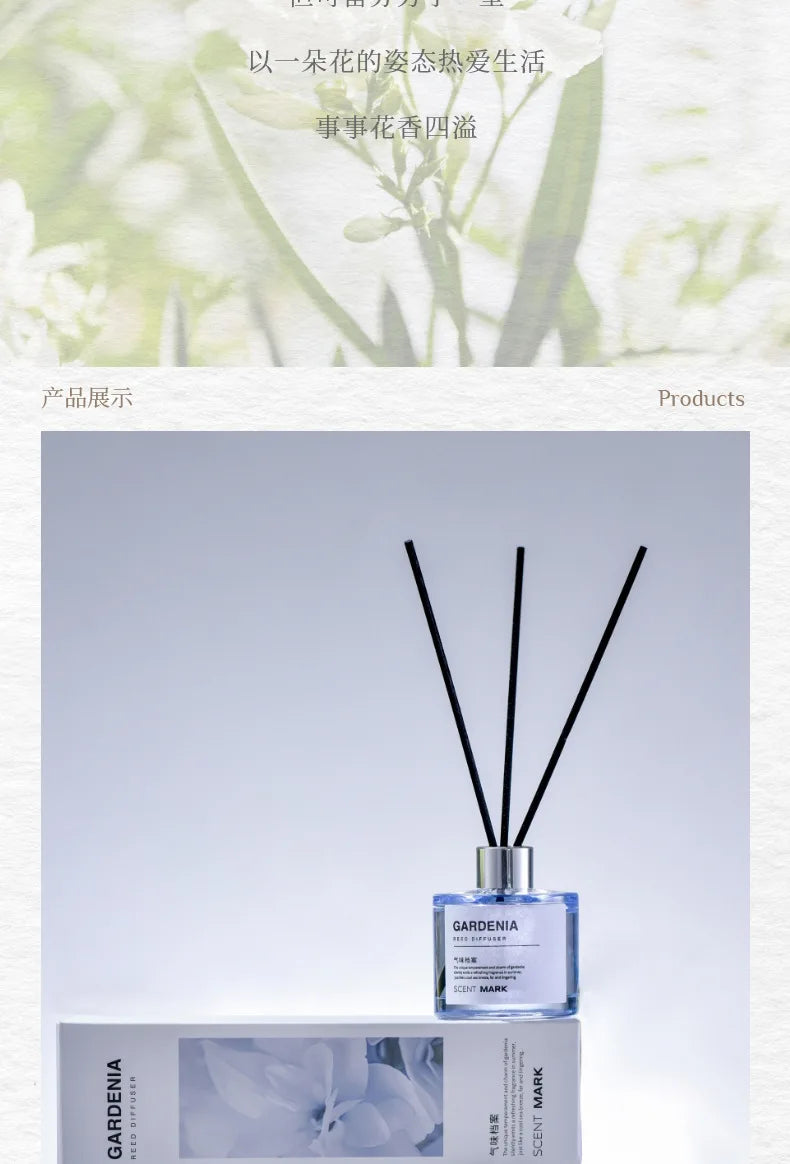 50ml Reed Diffuser Bottle with Essential Oil Lavender Rose Jasmine Diffuser Sets Hotel Home Fragrance Oil Air Freshener Oil