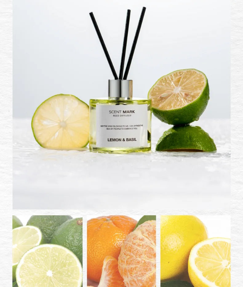 50ml Reed Diffuser Bottle with Essential Oil Lavender Rose Jasmine Diffuser Sets Hotel Home Fragrance Oil Air Freshener Oil