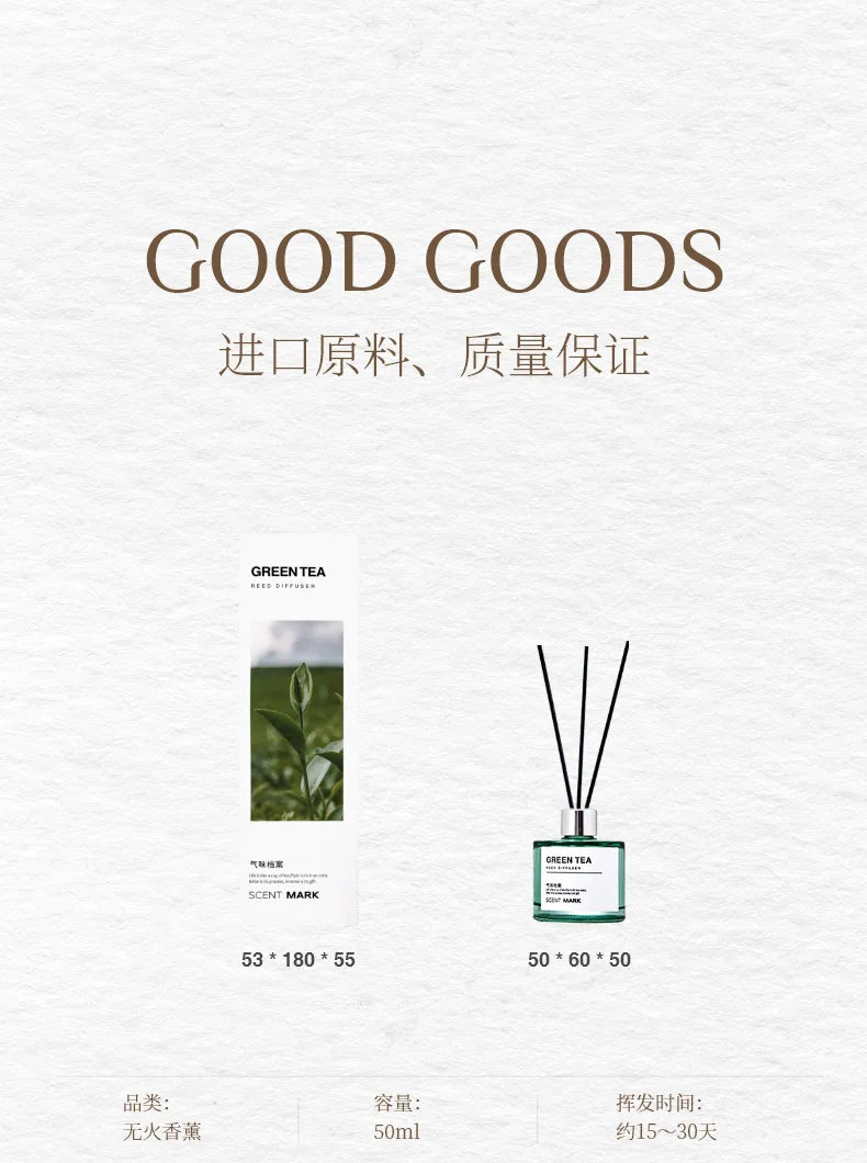 50ml Reed Diffuser Bottle with Essential Oil Lavender Rose Jasmine Diffuser Sets Hotel Home Fragrance Oil Air Freshener Oil